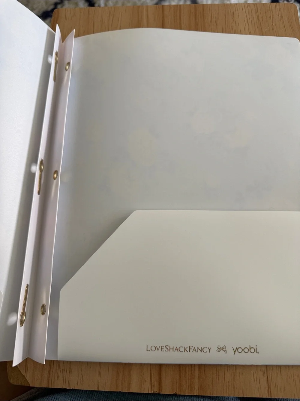 LoveShackFancy x Yoobi Blue and Cream Floral Folder